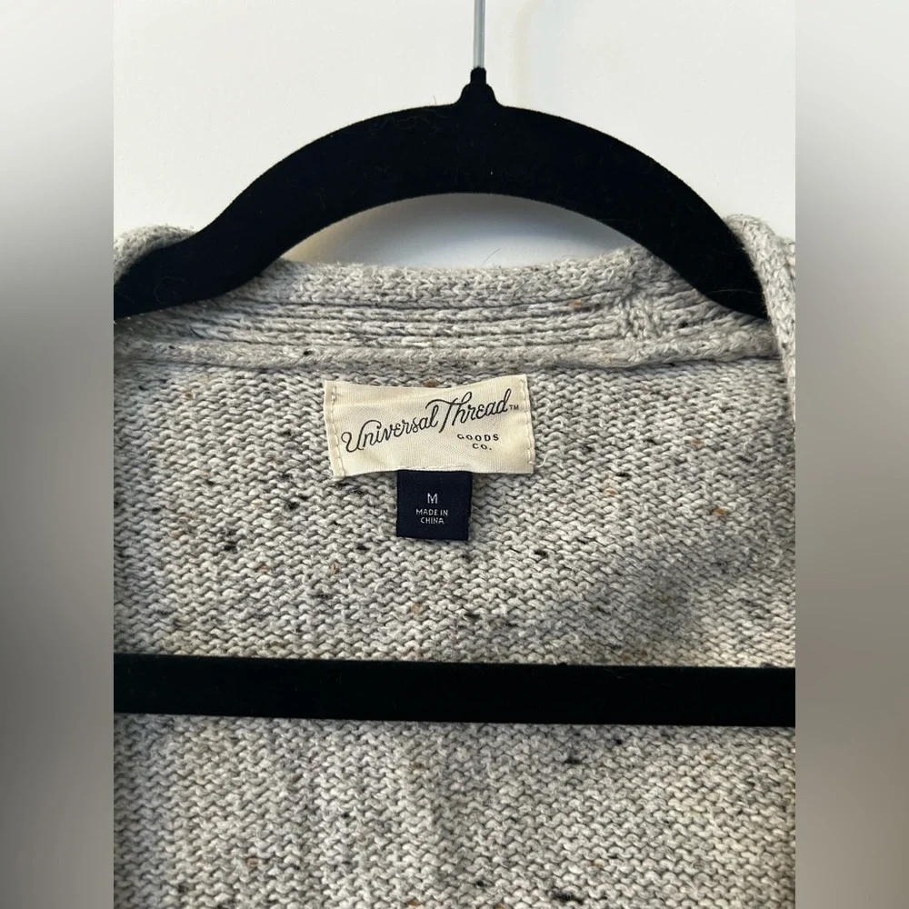 Universal Thread Speckled Gray Knit Oversized Cardigan - Picture 7 of 8